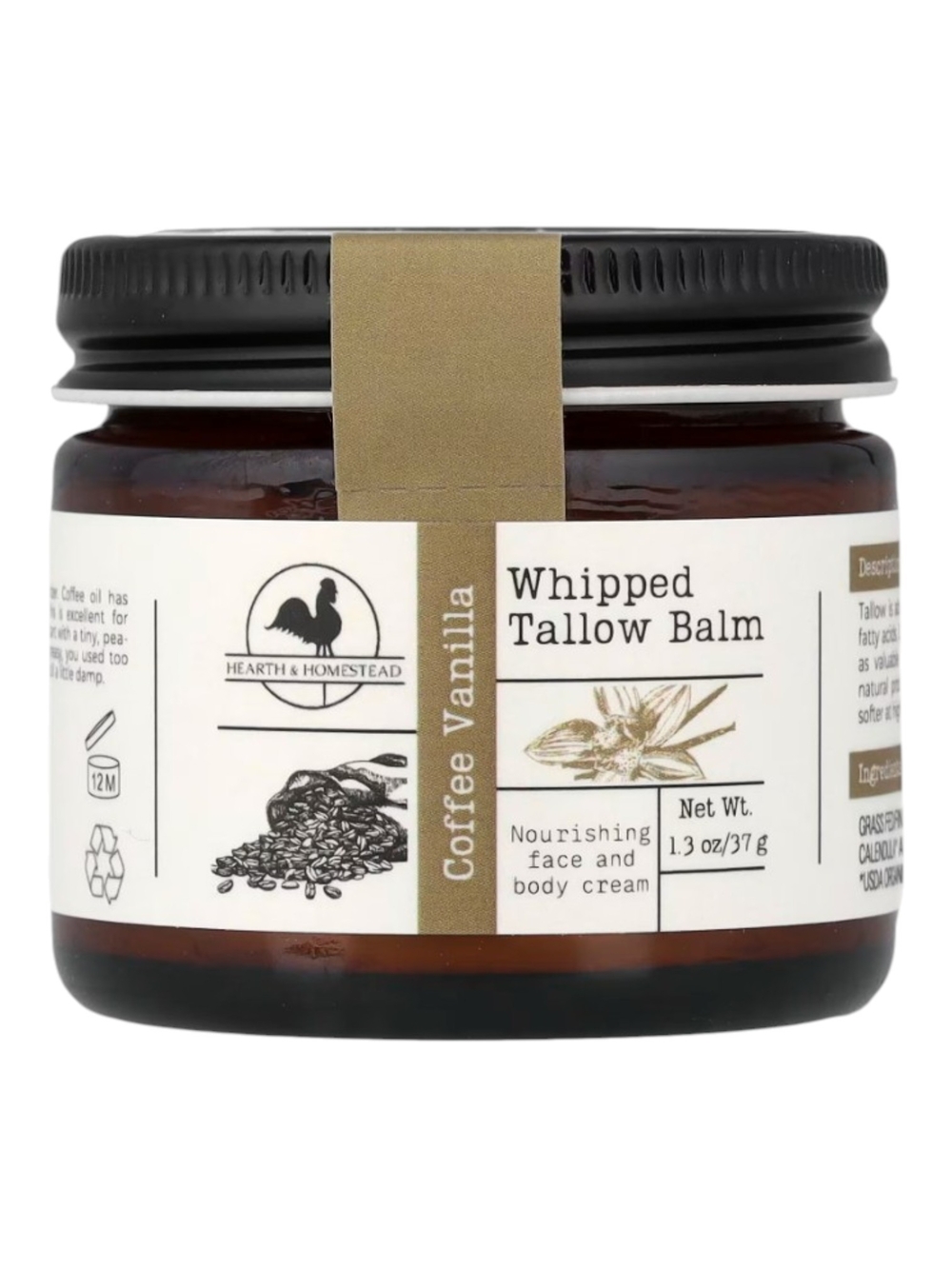 Hearth & Homestead Coffee Vanilla Whipped Tallow Balm